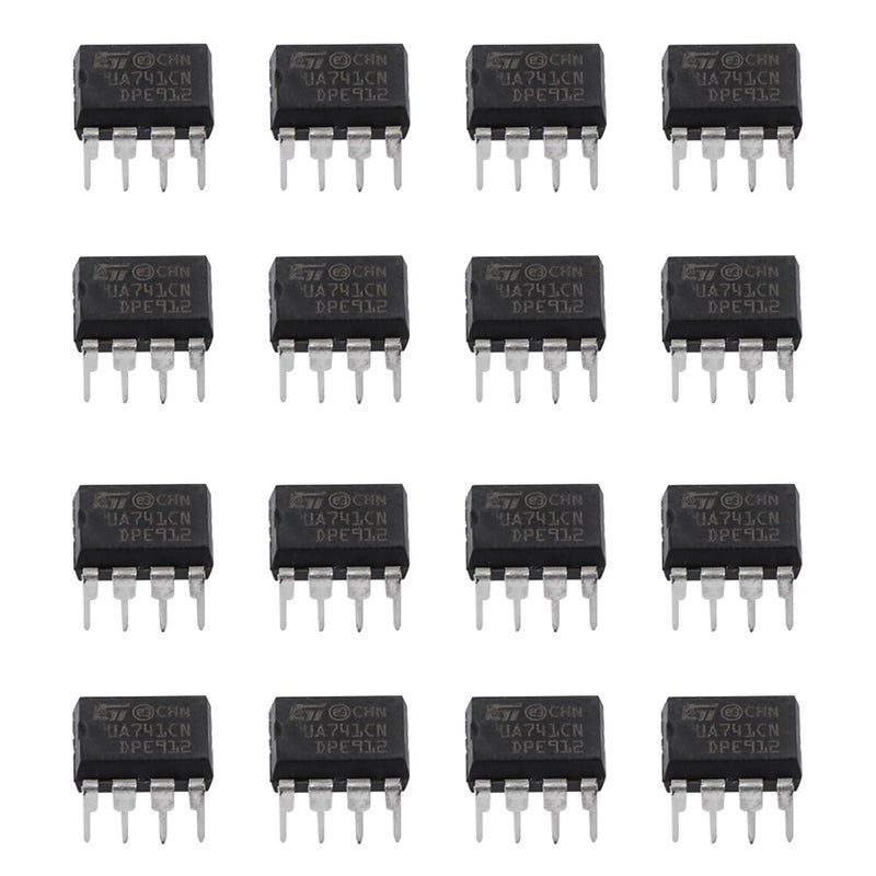 FOXTIP UA741CN UA741 Om-Amp DIP-8 General-Purpose IC Single Operational Amplifier 8-Pin (Pack of 22pcs) - Image 1